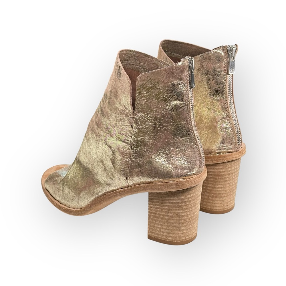 Officine Creative ✿ Handmade Open Toe Heeled Boot Sandals ✿ Metal Gold ✿ 39.5 - Picture 5 of 16